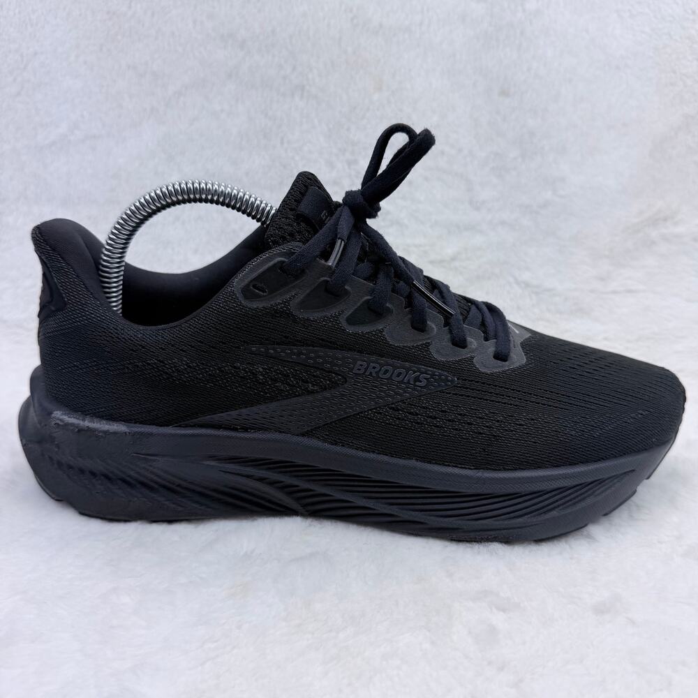 Brooks Ghost 17 Mens Running Shoes Black Size 7.5 Wide Cushioned Athletic Shoe
